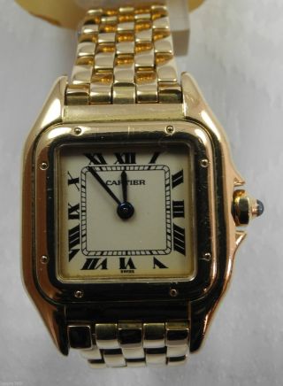 Cartier Panthere 750er Gelb Gold Quarz Uhr Armbanduhr Bild