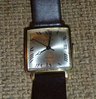 Schöne Armbanduhr Anker 09 Quadratisch 17 Rubis Handaufzug Vintage Bild