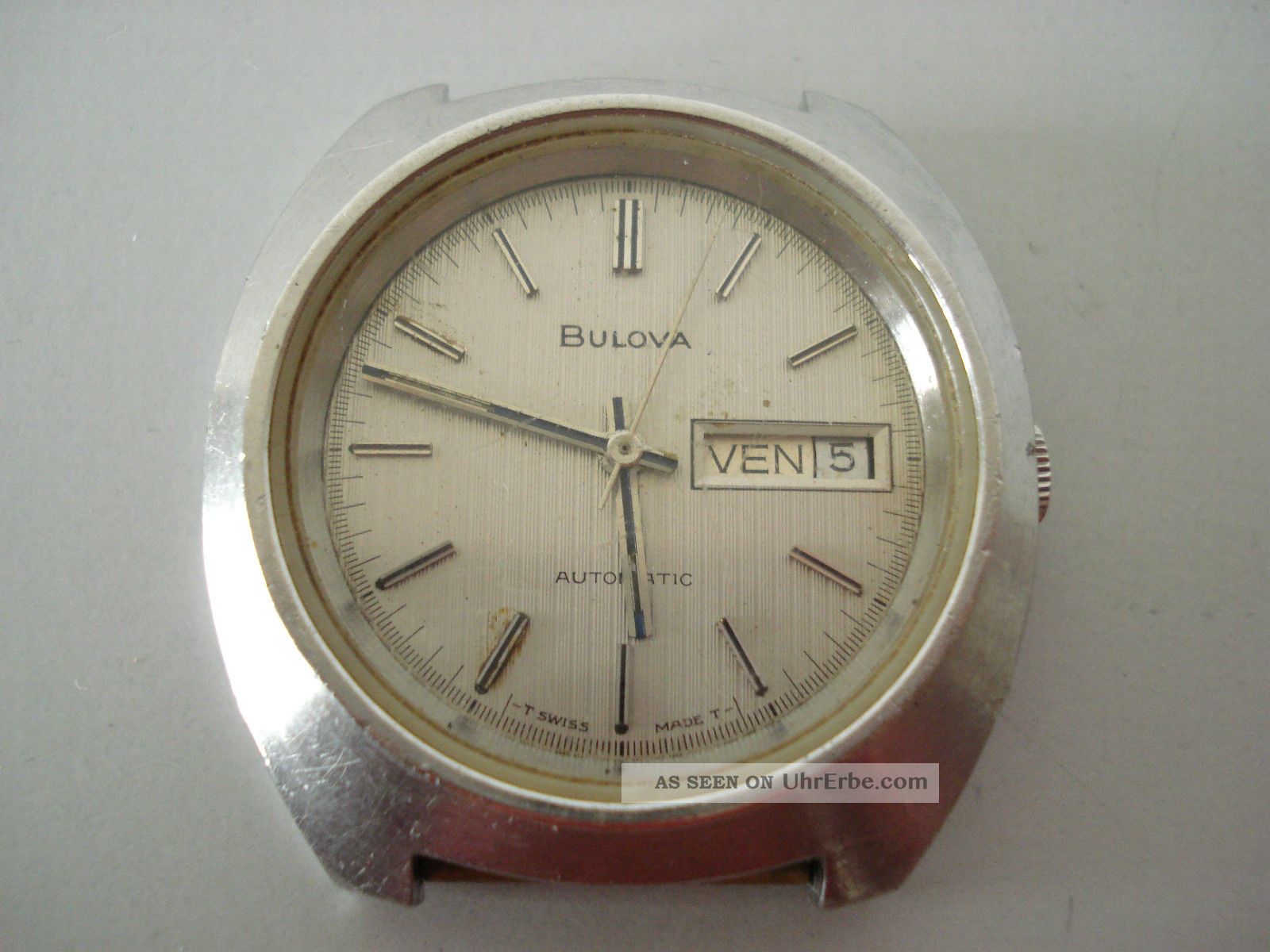 Bulova Automatic Day&date Swiss Made Vintage Defekte Hau.  70er Jahre Ansehen Armbanduhren Bild