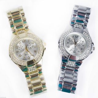 Designer Strass Damenuhr Armband Uhr Chronograph - Optik Uhr02 - 02 Bild
