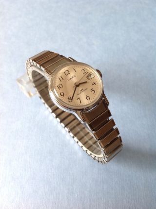 70er - 80er Jahre Timex Damenuhr Vintage 70s - 80s Watch Handaufzug Retro Hipster Bild