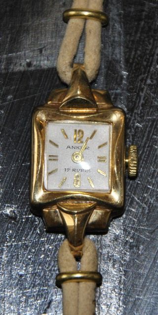Kult Anker Damen Armbanduhr V.  Ca.  1960,  Nicht Funktionstüchtig Bild