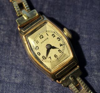 Wempe Damen Mädchen Armbanduhr 60er Jahre Vergoldet Bild