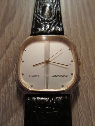 Armbanduhr Damenuhr Armband Uhr Quartz Leder Schwarz Bild
