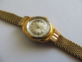 Bezaubernd Ruhla Damen Armbanduhr Deutschland 1950mechanisch Gold Läuft Bild