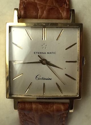 Eterna - Matic Centenaire 18kt 750 Gold Automatic Vintage Herrenuhr Bild