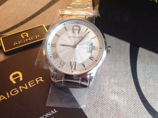Aigner Uhr Armbanduhr Stahl Silber In Originalverpackung Bild