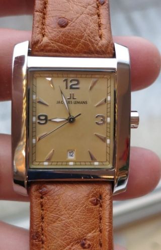 Jaques Lemans Quartz Herrenuhr Armbanduhr (sehr Schön - Neues Armband) Bild