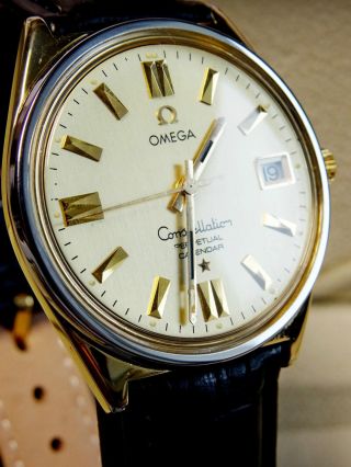 Omega Constellation Automatic Chronometer Kal.  561 Gold Gehäuse - Stahl Lünette Bild