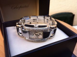 Chopard La Strada Stahl Ref.  8357 Diamonds,  Perlmutt Ziffernblatt Mit Box Bild