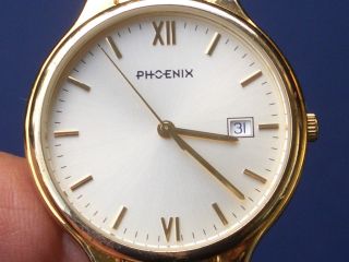 Seltene Phoenix Swiss Herren Armbanduhr Gut Erhalten Läuft Gut. Bild