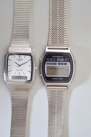 2 Dugena Uhren Armbanduhren Herren Vintage Bild