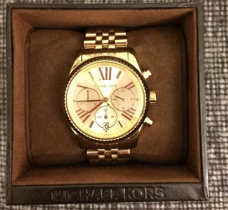 Michael Kors Mk5556 Armbanduhr Uhr Chronograph Modell Lexington Gold Damen Top Bild