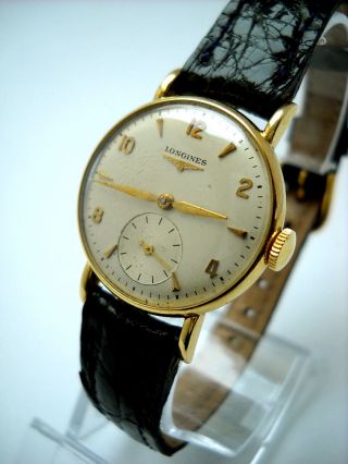 Vintage Longines 18k Gold Damen Uhr Kleine Sekunde Bild