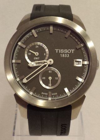 Tissot Titan Gmt Black Herren Chronograph T0694394706100 Uhr Armbanduhr Bild