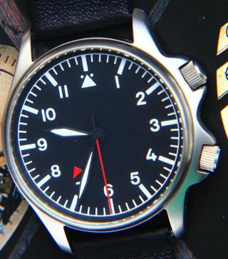 Poljot Aviator Fliegeruhr Armbandwecker,  Militär Stil Mechanischer Alarm Bild