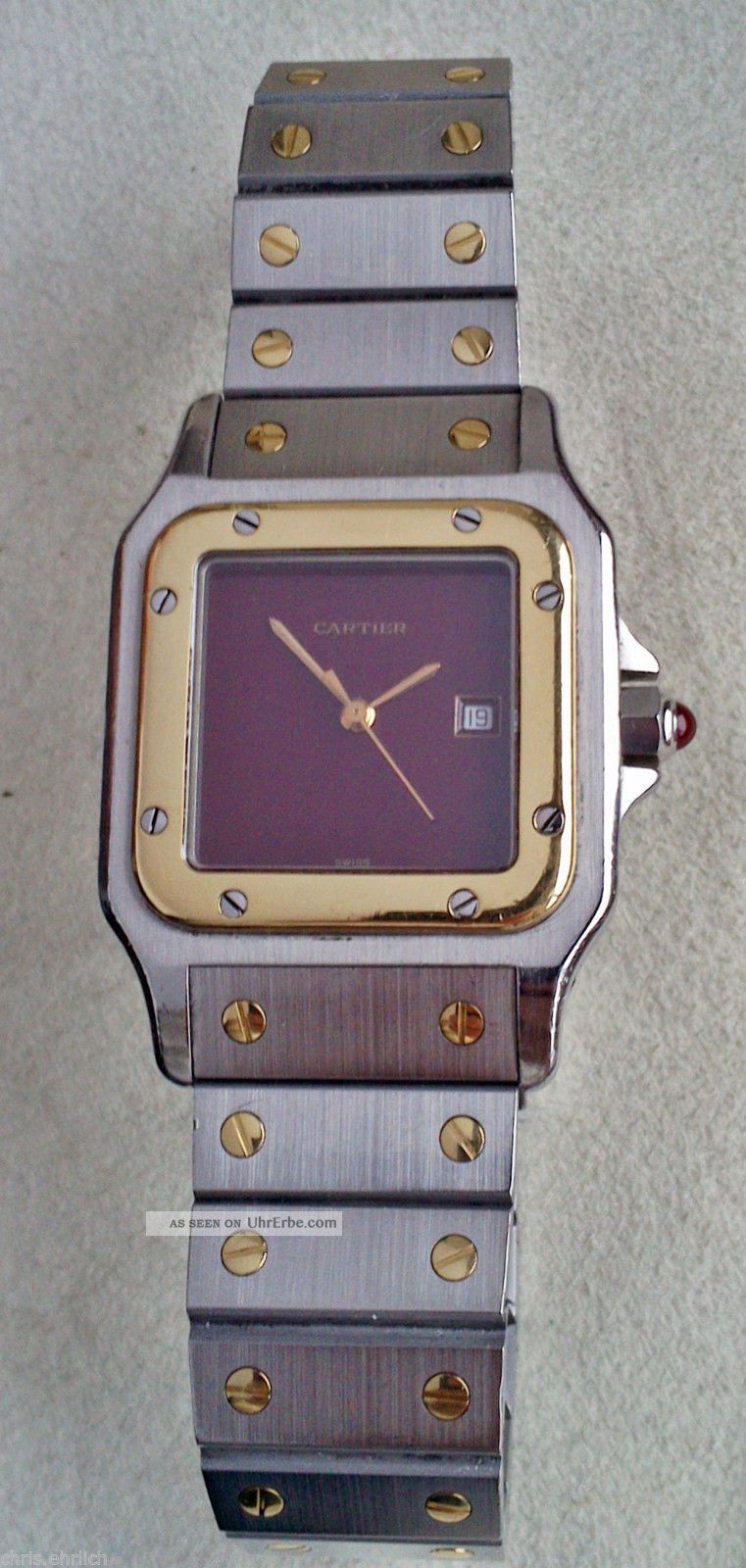 Cartier - Red - Santos Stahl/gold Herrenuhr Men´s Watch Automatic