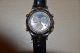 Columbus Chronograph 92 Uhr Watch Art.  Nr.  35749 Silber/gold Lederband Schwarz Armbanduhren Bild 2