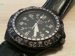 Breitling Herrenuhr Schwarz Voll Funktionsfähig Uhr Inkl Box Bild