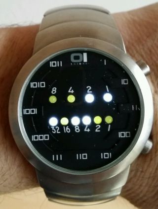 Armbanduhr - The One - Binary Edelstahl.  Mit Ovp In Schmuckdose Bild
