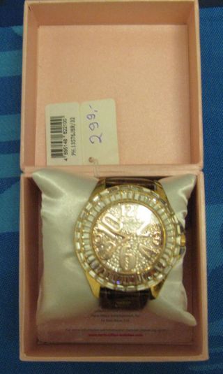 Schicke Damenuhr Paris Hilton Ph.  13576jsr/32 Strass Kroko - Armband Uvp 299€ Bild