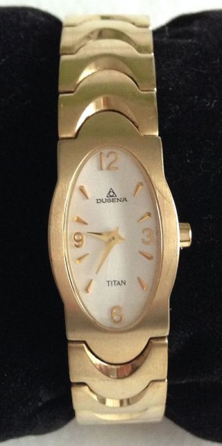 Damenuhr Armbanduhr Von Dugena Oval,  Gold / Titan Bild
