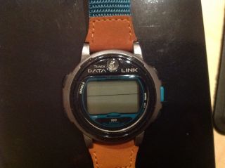 Timex Data Link Herren Armbanduhr M.  Braunem Lederband Bild