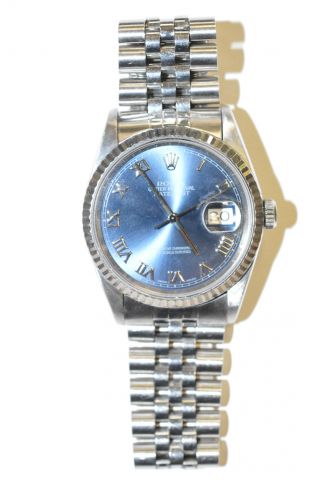 Rolex Oyster Perpetual Datejust Ref.  16234 Stahl Automatic Chronometer Blau Bild