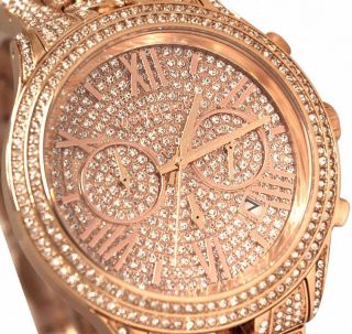 Michael Kors Uhr Camile Glitz Rosegold Uhren Chrono Damen - Uhr Mk5900 Uvp 599€ Bild