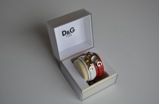 D&g Dolce & Gabbana Armbanduhr Uhr Weiß Rot Gold Bild