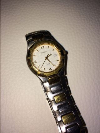 Tissot Prx Damen Armbanduhr Rarität Vintage Gold/silber Farben P440 Bild