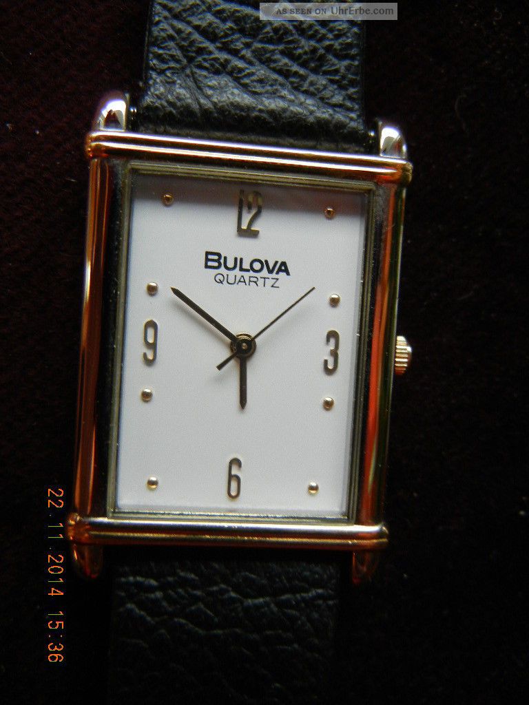 Bulova ♥ Wow ♥ Neue,  Ungetragene Quartz Uhr Unisex Gold Mit Silber Armbanduhren Bild