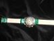 Seltene Raoul U.  Braun Automatik Uhr Grün Strasssteine Echtleder Sammlerstück Armbanduhren Bild 4