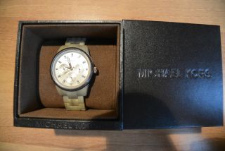 Michael Kors Analog Uhr Mk - 5641 Ovp Beige Gold Chronograph Bild