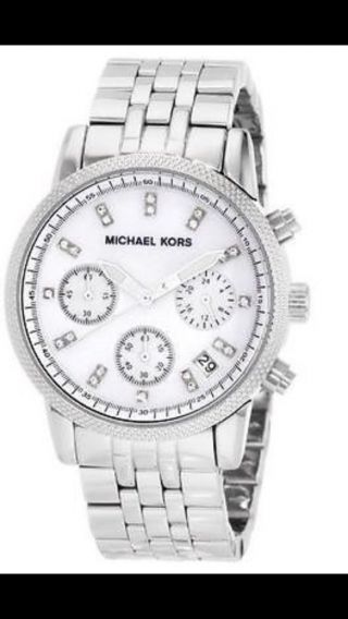 Michael Kors Mk 5020 Damen Uhr Armbanduhr Edelstahl Silber Farben Bild