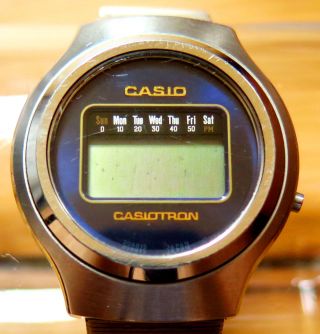 Seltene Casio Casiotron Digital Uhr Aus Sammlung Herrenuhr Retro 70er Vintage Bild