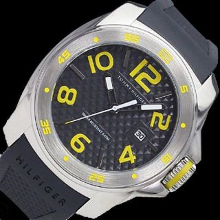Tommy Hilfiger Herrenuhr Armband Uhr Silikon Schwartz 1790712 Uvp 179€ Bild