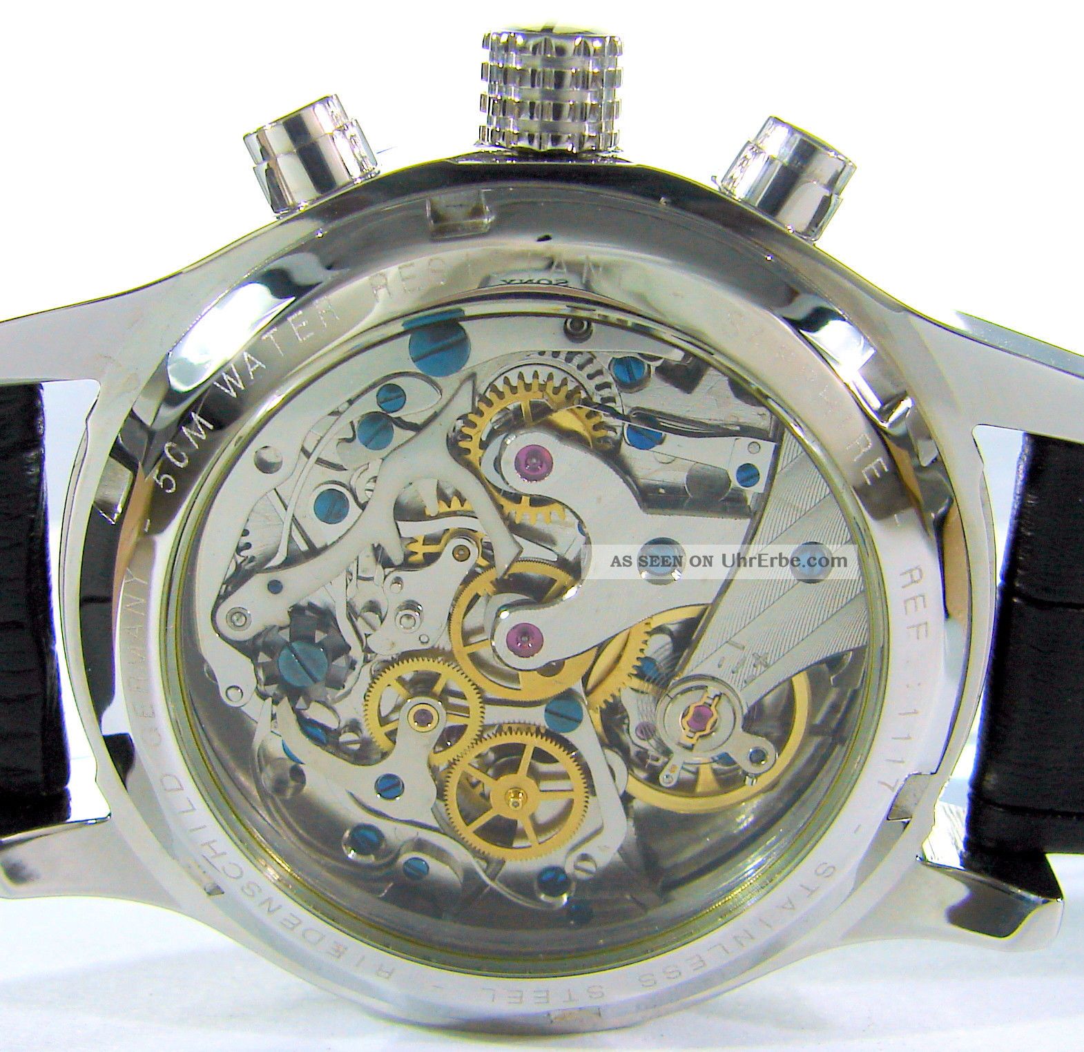 Riedenschild Germany Handaufzug Herrenuhr Hand Winding Chrono Watch Chronograph Armbanduhren Bild