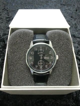 Brax Feelgood Herrenarmband - Uhr,  Schwarzes Lederband,  Mit Karton Bild