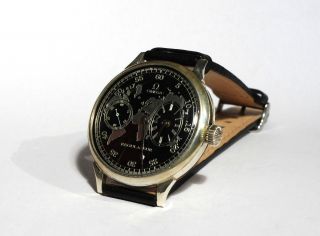 Omega Regulateur Umbau Armbanduhr 49mm Silber - Top Bild