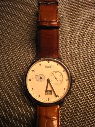 Elegante Joop Quarz Herrenarmbanduhr Uhr Tm 443 1 805 Mit Datum Und Wecker Bild