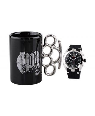 Police Herren Geschenkset Geschenk Für Mann Uhr Tasse Selten Ungewöhnlich Bild