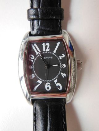 Klassisch Elegant Wempe Damen Uhr Lederarmband Quarz Edelstahl Bild