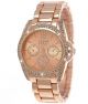 Pure Time® Strass Damenuhr,  Damen Uhr,  Chronograph Optik,  Rose,  Gold,  Silber,  Uhrenbox Armbanduhren Bild 1