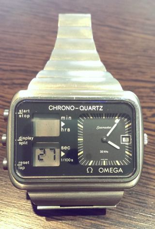 Seamaster Omega Chronograph Quartz Schweiz 1976 Bild