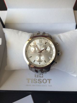 Neuw Tissot Uhr Chronograph Prc200 Silber T055.  417.  11.  037.  00 Rechnung, Bild