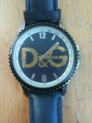 Dolce & Gabbana Uhr Armbanduhr Blau Navy Echtleder Luxus Bild
