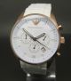 Emporio Armani Chronograph Ar5919 Unisex - Uhr Weiß/rosegold Armbanduhren Bild 1