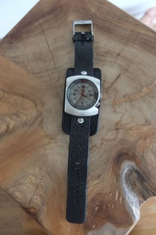 Diesel Armbanduhr Schwarz/silber Lederarmband Bild