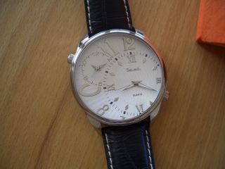 Select Armbanduhr Mit Schwarzem Lederarmband Np 129€ Bild